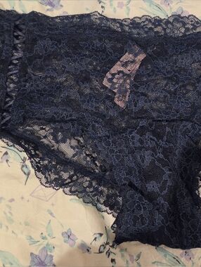 Navy Lace Cheeky Panty Victorias Secret Vs Xl